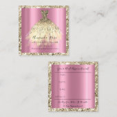 Hochzeitsplaner Orchid Gold Glitzer Park Terminkarte (Vorne/Hinten)