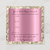 Hochzeitsplaner Orchid Gold Glitzer Park Terminkarte (Rückseite)
