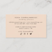 Hochzeitsplaner Pampas Grass & Kalligraphie Visitenkarte (Rückseite)