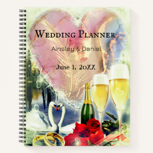 Hochzeitsplaner Personalisiertes Spiralnotizbuch Notizblock