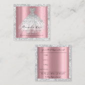 Hochzeitsplaner Pink Confetti Silver Gray Terminkarte (Vorne/Hinten)