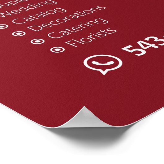 Hochzeitsplaner Poster (Ecke)