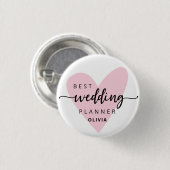 Hochzeitsplaner Rosa Button (Vorne & Hinten)