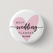 Hochzeitsplaner Rosa Button (Vorderseite)
