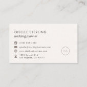 Hochzeitsplaner Rosa Minimalistisch Luxus Visitenkarte (Rückseite)
