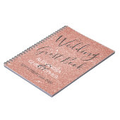 Hochzeitsplaner Rosa - Rose Gold Sparkle Glitzer Notizblock (Linke Seite)