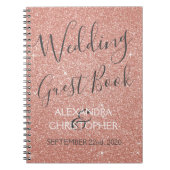 Hochzeitsplaner Rosa - Rose Gold Sparkle Glitzer Notizblock (Vorderseite)