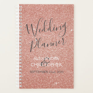 Hochzeitsplaner Rosa - Rose Gold Sparkle Glitzer Planer
