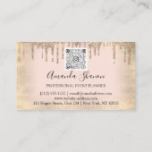 Hochzeitsplaner-Rose Blume Tropfen QR-Logo Visitenkarte (Rückseite)