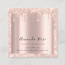 Hochzeitsplaner Rose Gold Confetti Tropfen Lux Terminkarte