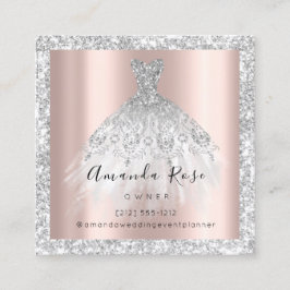 Hochzeitsplaner Rose Gold GlitterSilverGray Terminkarte