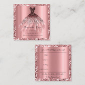 Hochzeitsplaner Rose Gold Glitzer Spark Terminkarte (Vorne/Hinten)