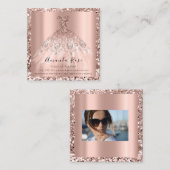 Hochzeitsplaner Rose Rosa Foto Logo VIP Terminkarte (Vorne/Hinten)