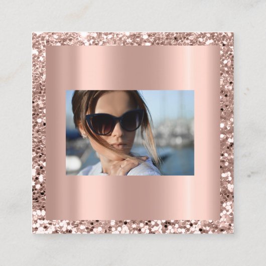 Hochzeitsplaner Rose Rosa Foto Logo VIP Terminkarte (Rückseite)