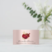 Hochzeitsplaner Rote Gold Rose Logo QR CODE Visitenkarte (Stehend Vorderseite)