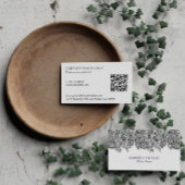 Hochzeitsplaner Schwarz-Weiß-Paisley Visitenkarte