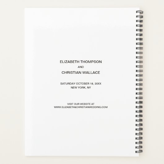 Hochzeitsplaner Verlobung Foto Collage Planer (Rückseite)