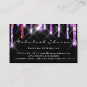Hochzeitsplaner Violet Tropfens Spark Black Visitenkarte (Rückseite)