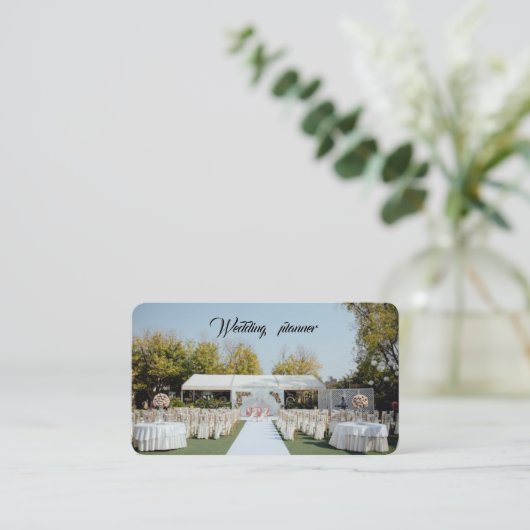 Hochzeitsplaner Visitenkarte (Stehend Vorderseite)