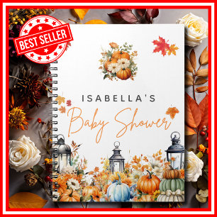 Hochzeitsplanerin Little Pumpkin Floral Babyparty Notizblock
