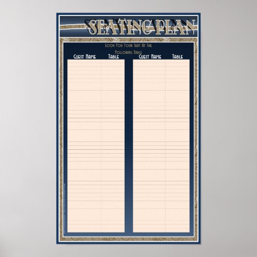 Hochzeitsplanposter Poster (Vorne)