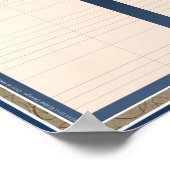 Hochzeitsplanposter Poster (Ecke)