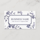 Hochzeitsplanung Elegante Blauen Flora Visitenkarte (Vorderseite)