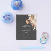 Hochzeitsplanung für botanisches Pampasgras Flyer (Einzeln)