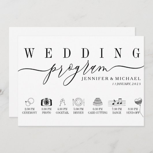 Hochzeitsplanung für das benutzerdefinierte Symbol Programm (Vorne/Hinten)