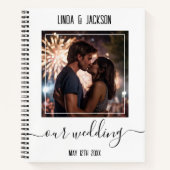 Hochzeitsplanung für Schwarz-Weiß-Foto Notizblock (Vorderseite)