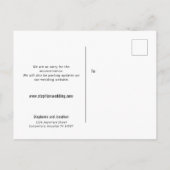Hochzeitsplanung Rett Datum Stilvolle Schrift Ankündigungspostkarte (Rückseite)
