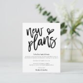 Hochzeitsplanung Rett Datum Stilvolle Schrift Ankündigungspostkarte (Stehend Vorderseite)