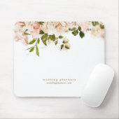 Hochzeitsplanung Romantische Peach Rose Blume Mousepad (Mit Mouse)