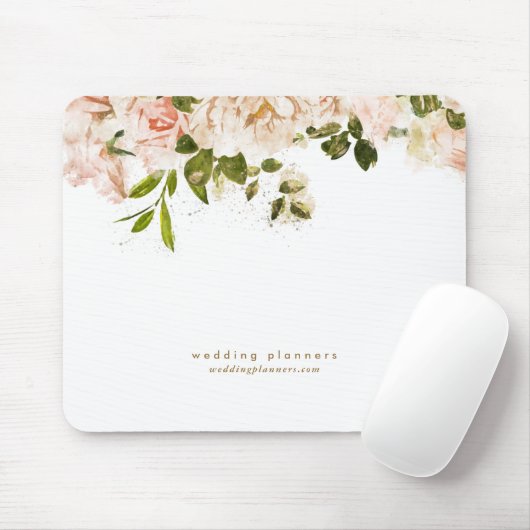 Hochzeitsplanung Romantische Peach Rose Blume Mousepad (Mit Mouse)