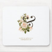 Hochzeitsplanung Romantische Rose Ampersand Mousepad (Vorne)