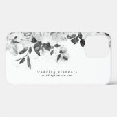 Hochzeitsplanung Romantisches Schwarz-Weiß-Geschäf Case-Mate iPhone Hülle (Rückseite (Horizontal))