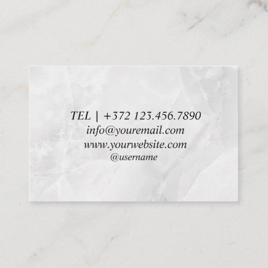 Hochzeitsplanungskarte Visitenkarte (Rückseite)