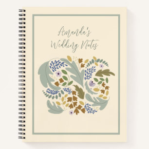 Hochzeitsplanungsnotizbuch mit Herbstthema  Notizblock