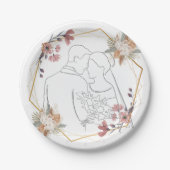 Hochzeitsplatte Pappteller (Vorderseite)