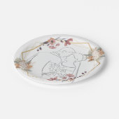 Hochzeitsplatte Pappteller (Schrägansicht)