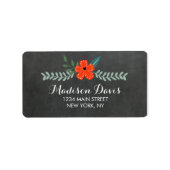 Hochzeitsplatten für Vintage Blumenmuster Adressaufkleber (Vorne)