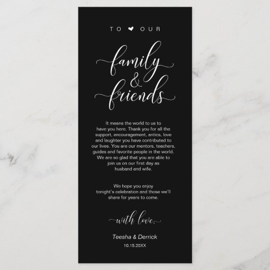 Hochzeitsplattform dank moderner Klassik Card Programm (Vorderseite)