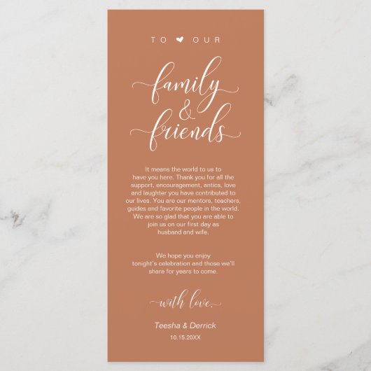 Hochzeitsplattform dank moderner Klassik Card Programm (Vorderseite)