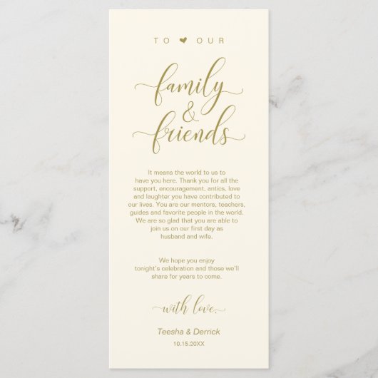 Hochzeitsplattform dank moderner Klassik Card Programm (Vorderseite)