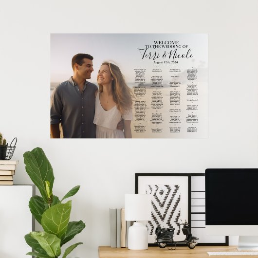 Hochzeitsplattform mit Foto Poster (Heimbüro)