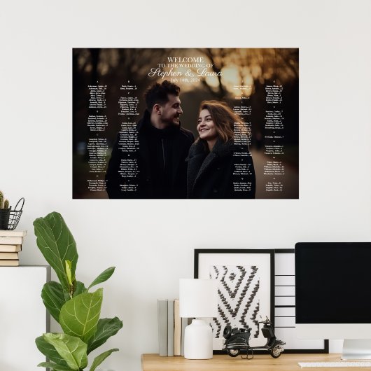 Hochzeitsplattform mit Foto Poster (Heimbüro)