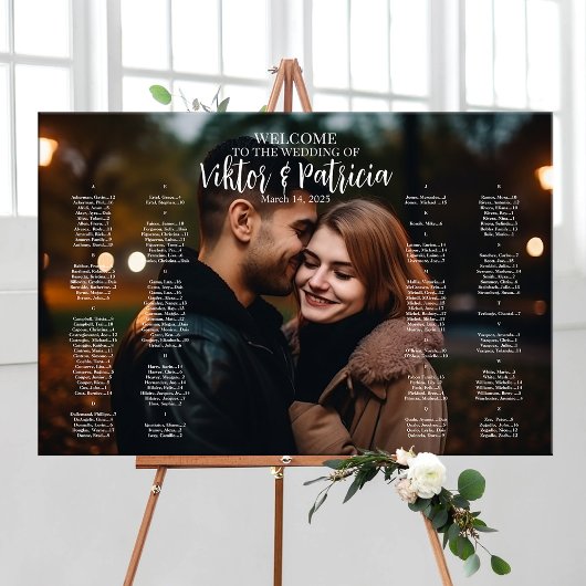 Hochzeitsplattform mit Foto Poster