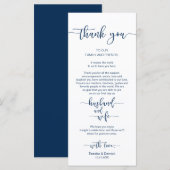 Hochzeitsplattform Vielen Dank, Navy Blue, Card Programm (Vorne/Hinten)
