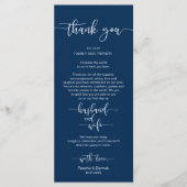 Hochzeitsplattform Vielen Dank, Navy Blue, Card Programm (Vorderseite)
