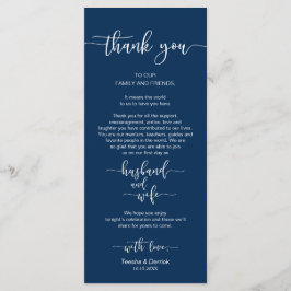 Hochzeitsplattform Vielen Dank, Navy Blue, Card Programm